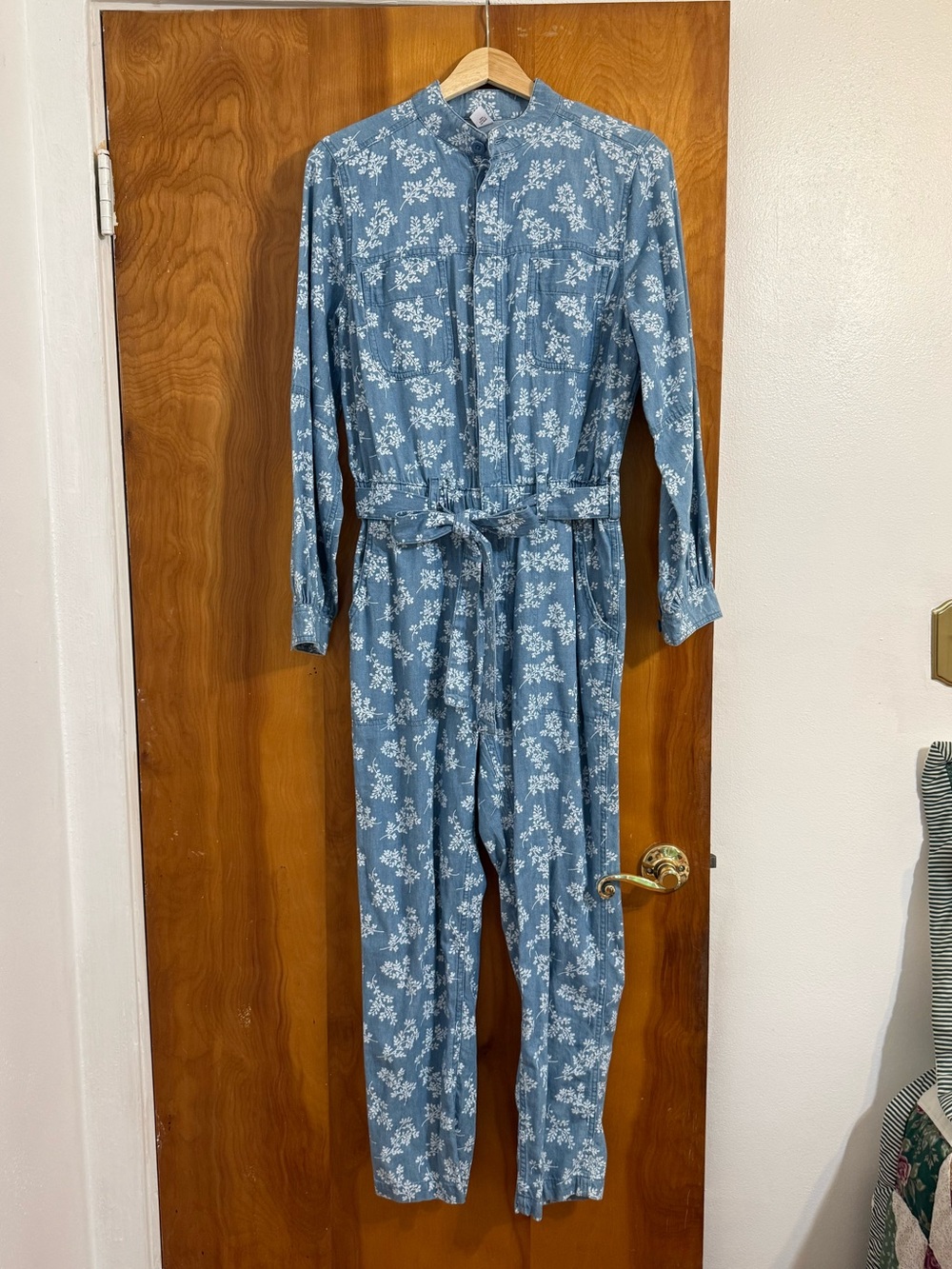 Old Navy Light Blue Floral Jumpsuit